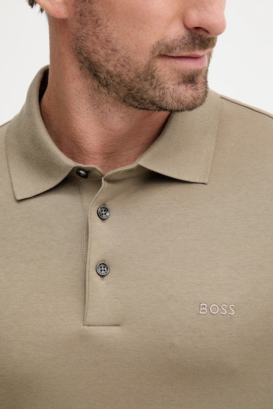BOSS longsleeve din bumbac 50468392 verde