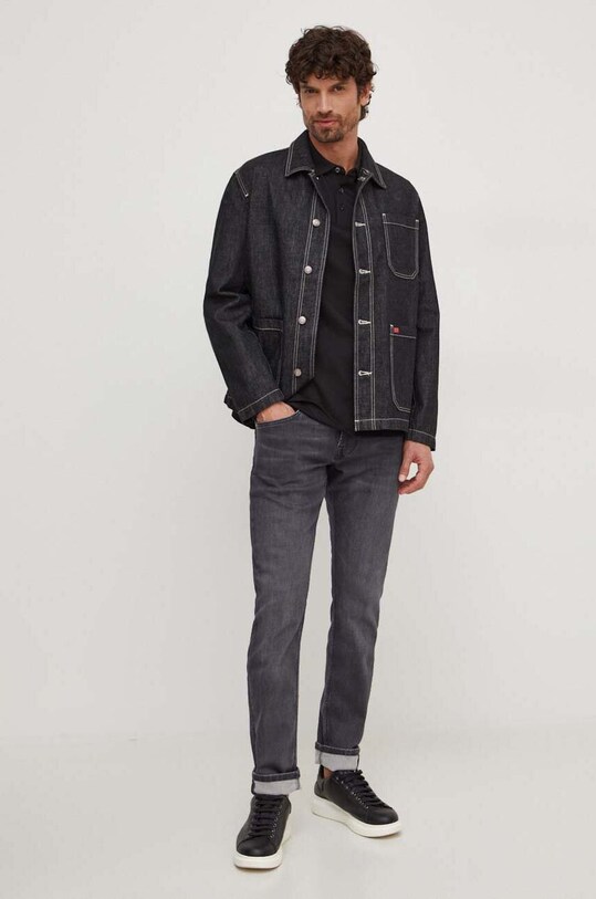 BOSS longsleeve bawełniany 50468392 czarny AA00