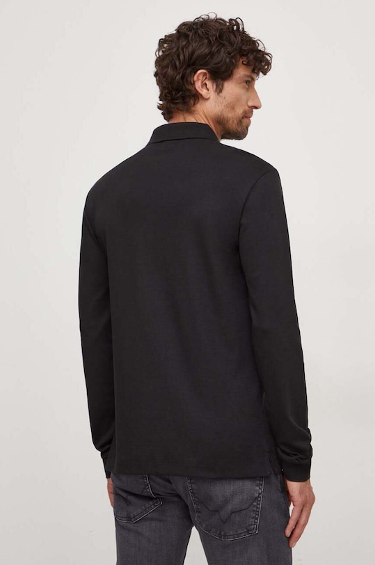 Одяг Бавовняний лонгслів BOSS 50468392 чорний