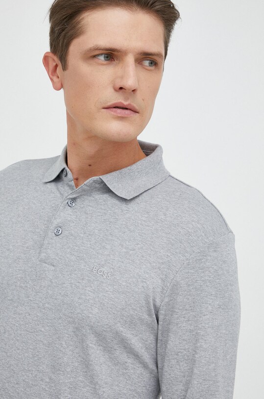BOSS longsleeve bawełniany szary 50468392