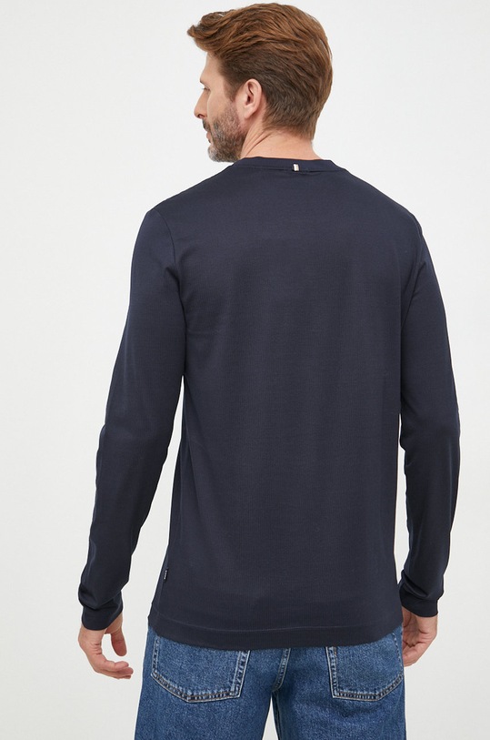 Oblečení Bavlněné tričko s dlouhým rukávem BOSS 50477308 námořnická modř