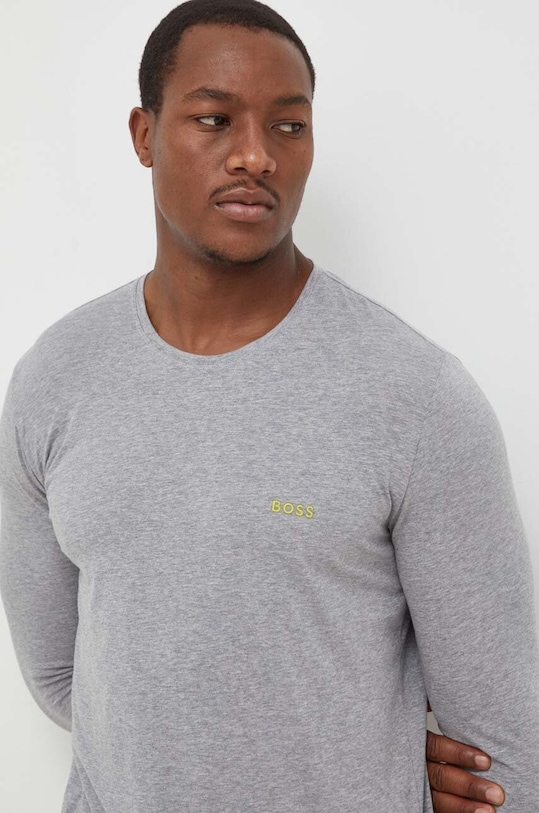 BOSS longsleeve lounge z elastanem szary 50480541
