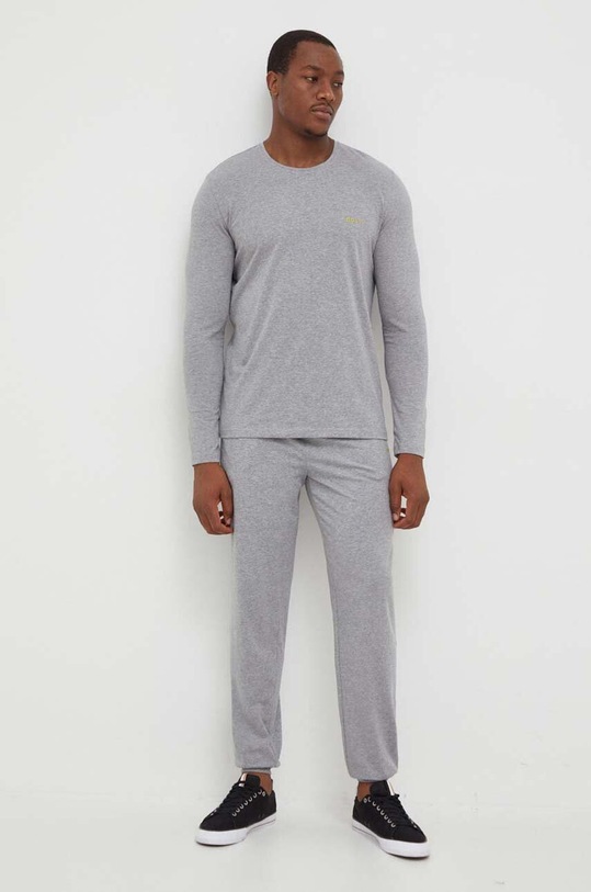 BOSS longsleeve lounge 50480541 szary AW23