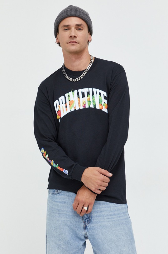 Одяг Бавовняний лонгслів Primitive papfa2214.blk чорний