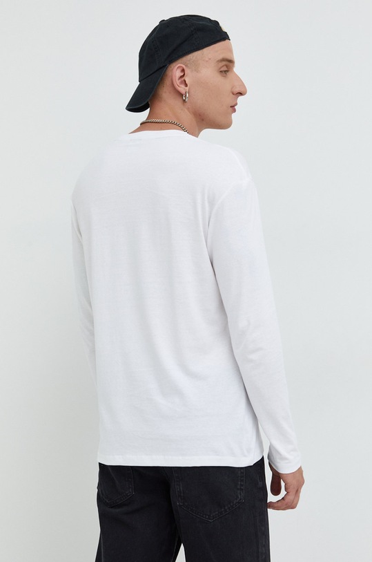 Odzież Jack & Jones longsleeve bawełniany JCOAIR 12213539.White biały