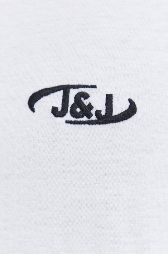 Jack & Jones longsleeve bawełniany JCOAIR 12213539.White biały