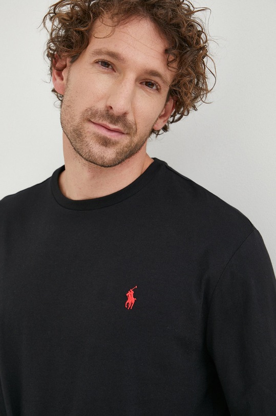 Polo Ralph Lauren longsleeve bawełniany czarny 710671467001