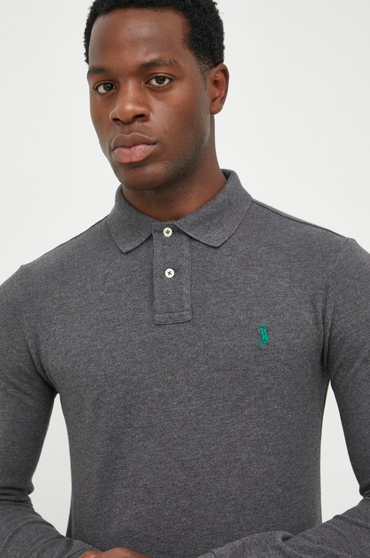 Polo Ralph Lauren longsleeve bawełniany bawełna szary 710681126074