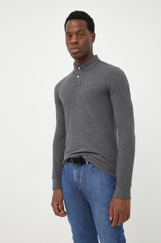 Polo Ralph Lauren longsleeve bawełniany szary 710681126074