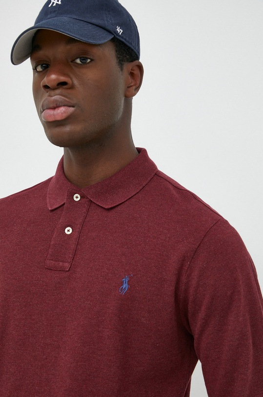 Polo Ralph Lauren longsleeve bawełniany bordowy 710681126076