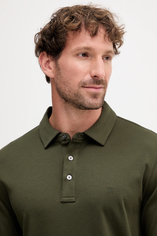 Michael Kors longsleeve bawełniany zielony CF150CFC93