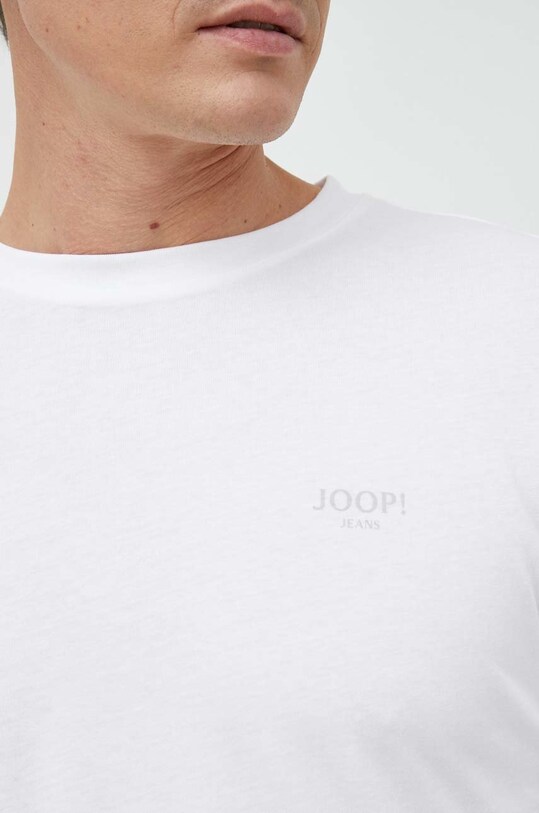 Βαμβακερή μπλούζα με μακριά μανίκια Joop! 30033284 λευκό