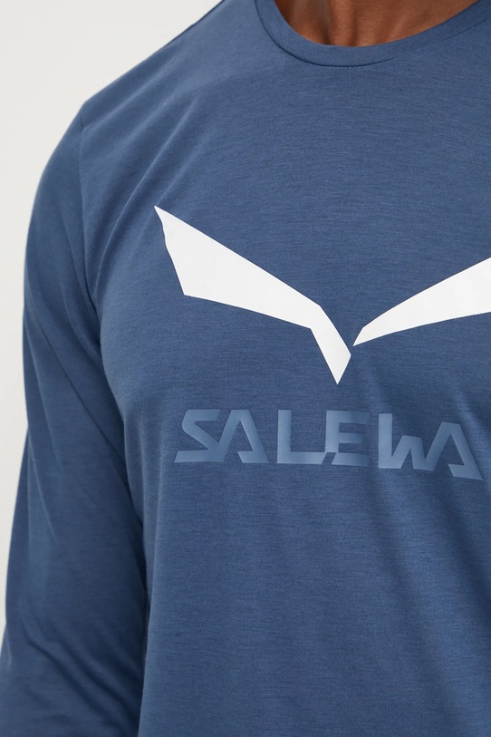 Salewa longsleeve sportowy Solidlogo 00.0000027340 niebieski
