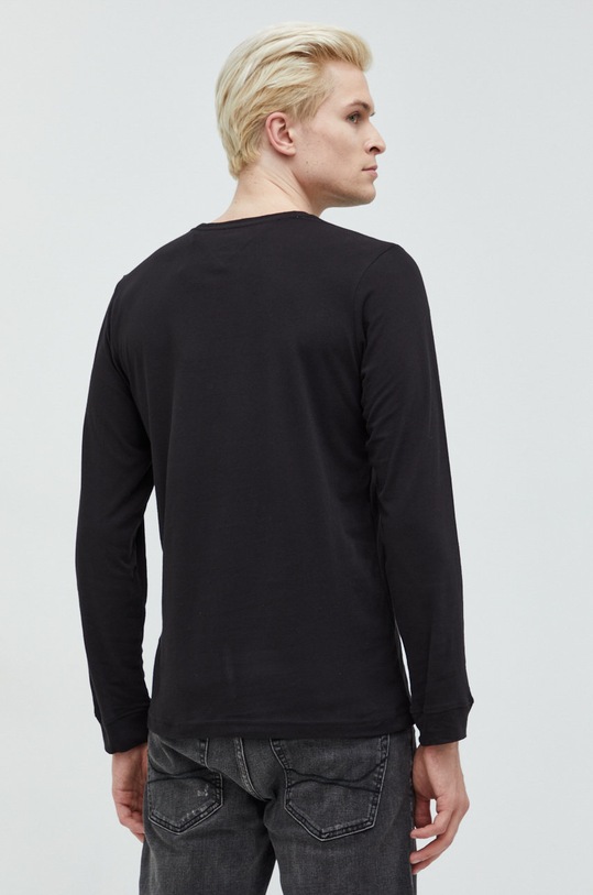 Oblečenie Bavlnené tričko s dlhým rukávom Tommy Jeans DM0DM13228.9BYY čierna