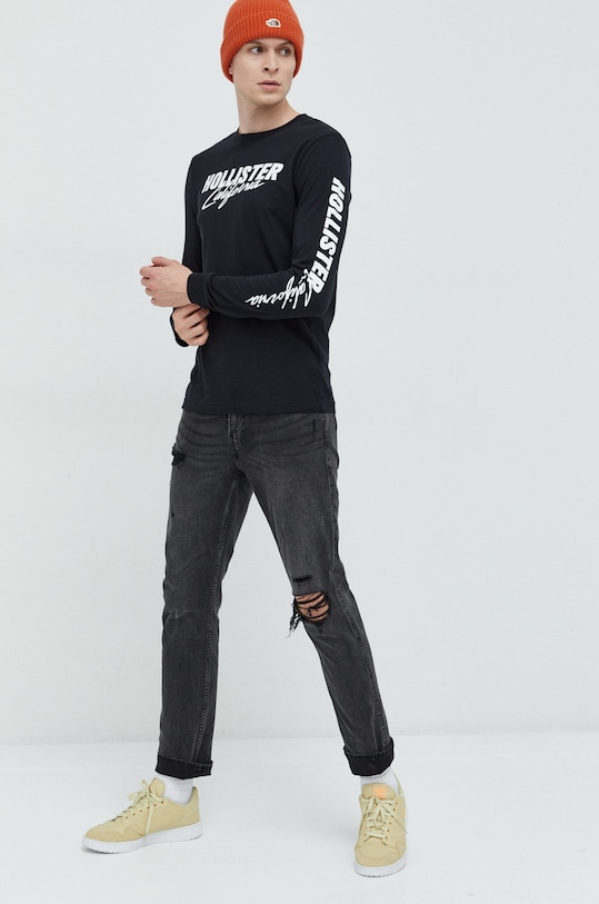 Bavlnené tričko s dlhým rukávom Hollister Co. KI323.2294.100