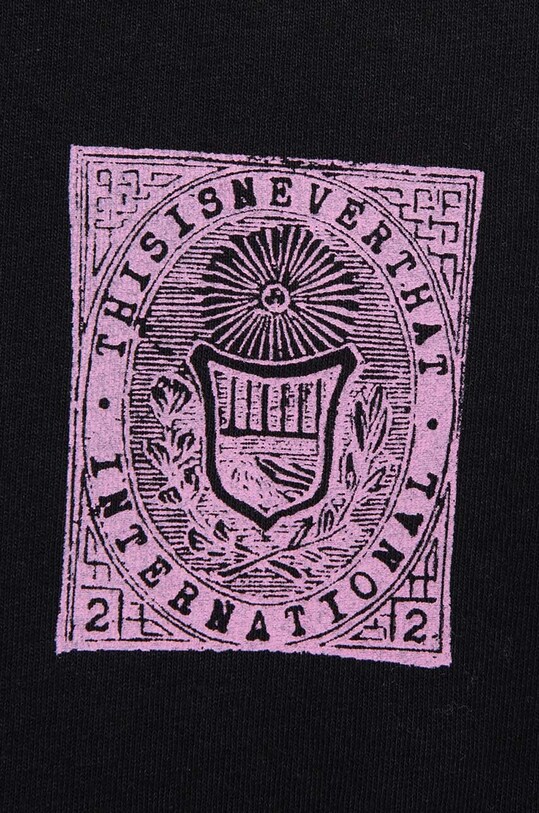 thisisneverthat longsleeve bawełniany Stamp L/S Tee czarny TN223TTSLT05