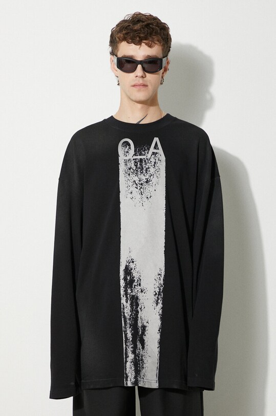A-COLD-WALL* cotton longsleeve top Plaster LS T-shirt cotton black ACWMTS094