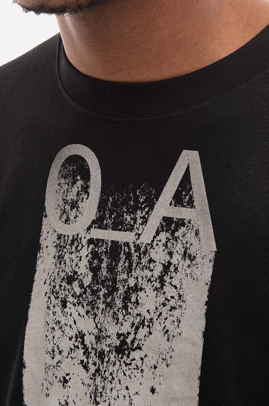 Bombažna majica z dolgimi rokavi A-COLD-WALL* Plaster LS T-shirt črna ACWMTS094