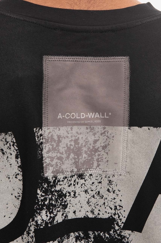 Bombažna majica z dolgimi rokavi A-COLD-WALL* Plaster LS T-shirt ACWMTS094 črna