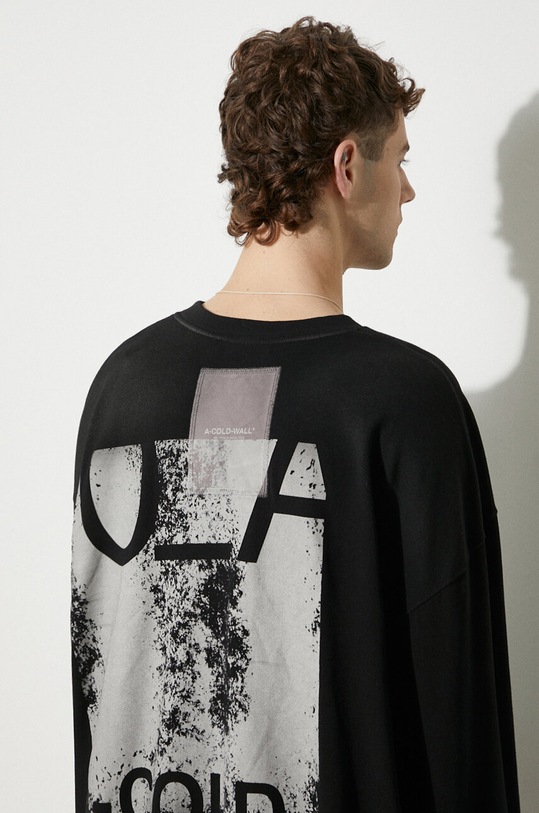 A-COLD-WALL* cotton longsleeve top Plaster LS T-shirt ACWMTS094 black