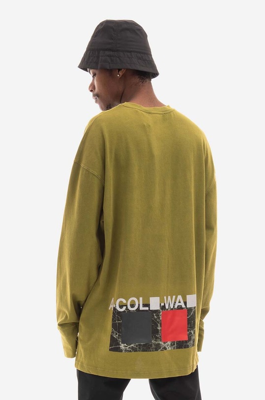 Oblečení Bavlněné tričko s dlouhým rukávem A-COLD-WALL* Relaxed Cubist Longsleeve T-shirt ACWMTS098 MOSS GREEN ACWMTS098 zelená