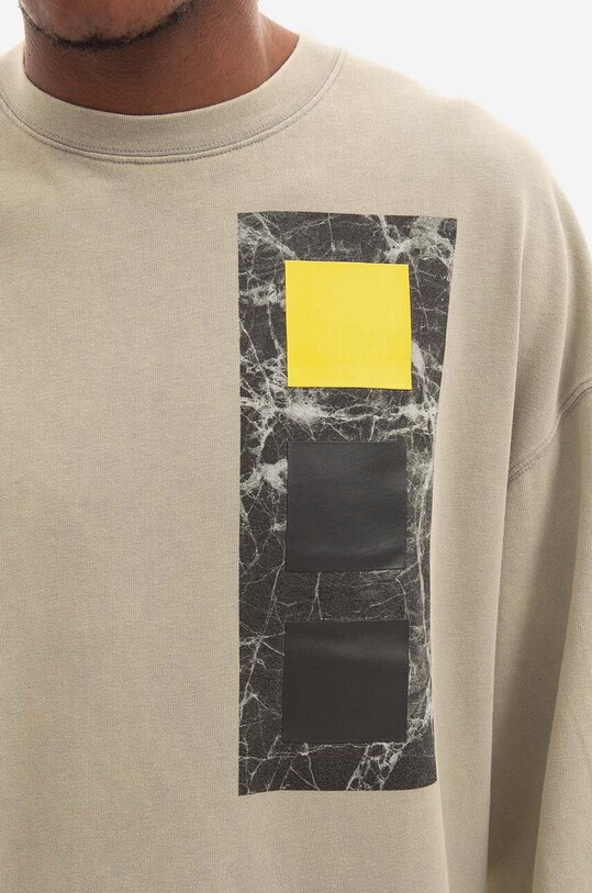 Хлопковый лонгслив A-COLD-WALL* Relaxed Cubist LS T-shirt серый ACWMTS098