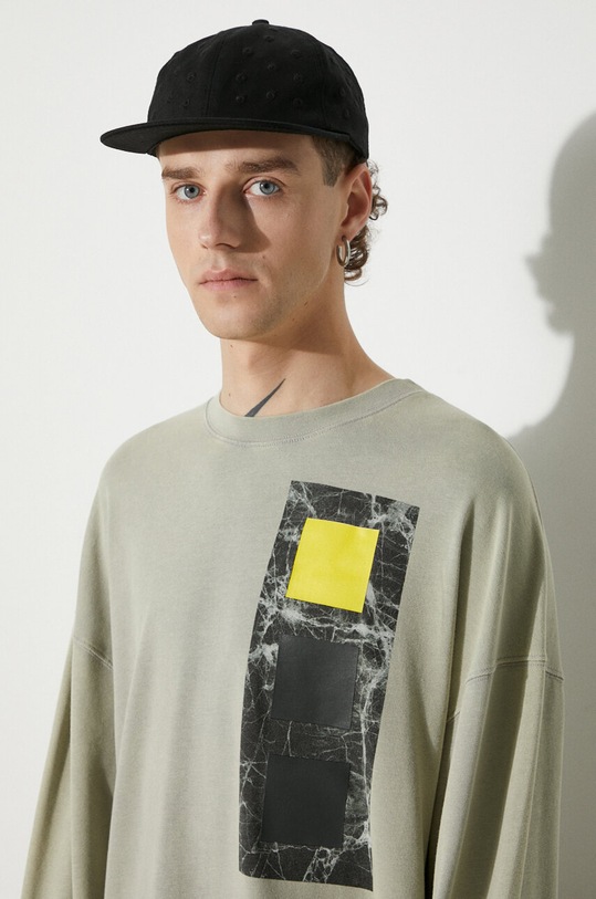 A-COLD-WALL* longsleeve bawełniany Relaxed Cubist LS T-shirt ACWMTS098 szary