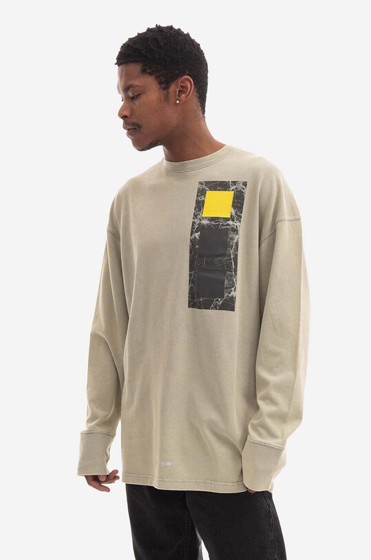 Хлопковый лонгслив A-COLD-WALL* Relaxed Cubist LS T-shirt ACWMTS098