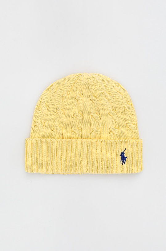 Polo Ralph Lauren czapka bawełniana bawełna żółty 455888196005