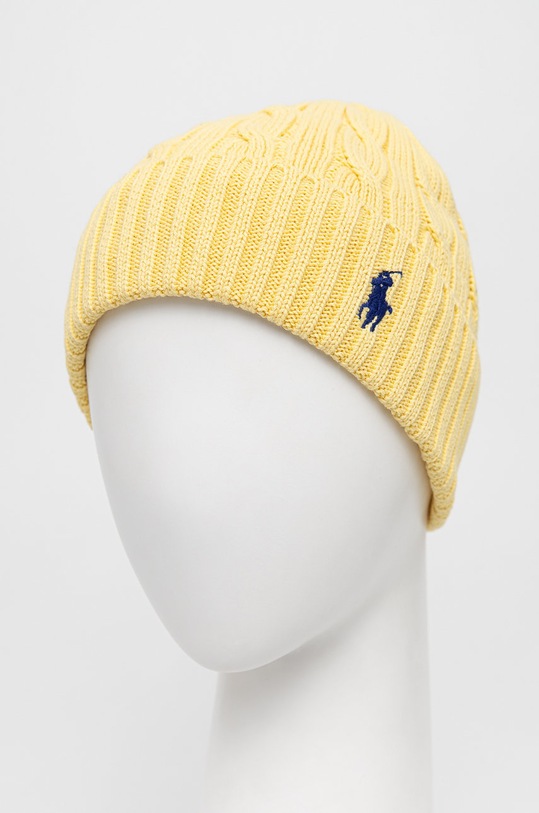 Polo Ralph Lauren czapka bawełniana 455888196005 żółty AW22