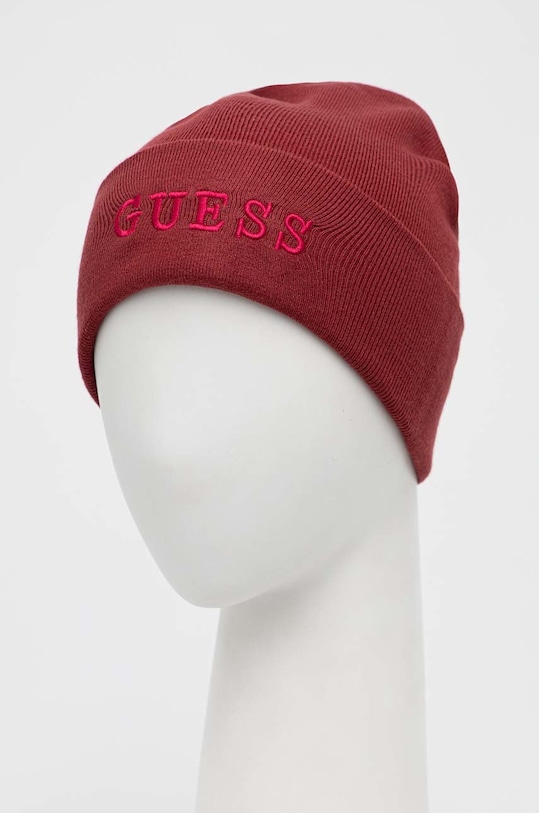 Guess czapka AW9251.WOL01 bordowy AW23