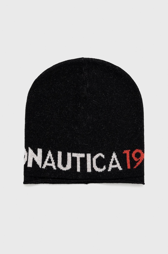 Čepice z vlněné směsi Aeronautica Militare s příměsí vlny černá 222CU052DL491