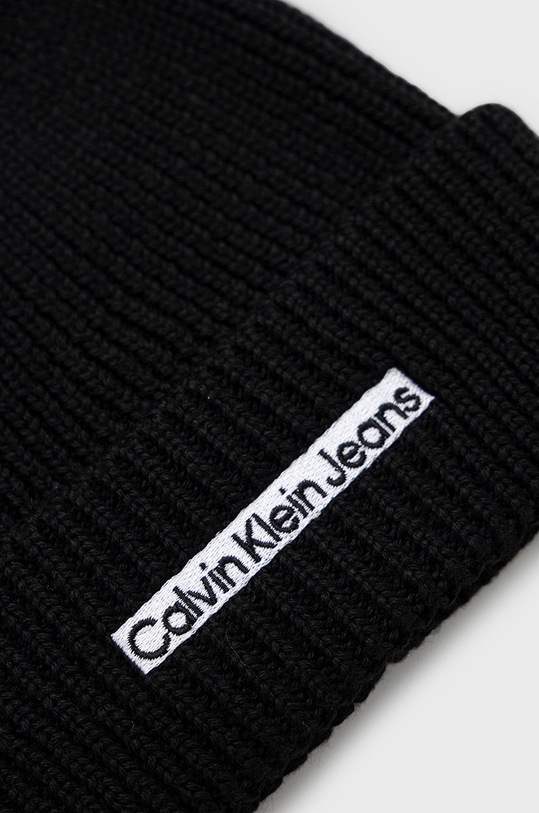 Akcesoria Calvin Klein Jeans czapka wełniana K50K509895.9BYY czarny