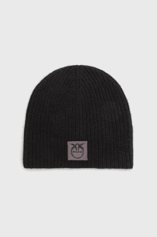 Kašmírová čepice Pinko vlna černá 1G206D.Y774