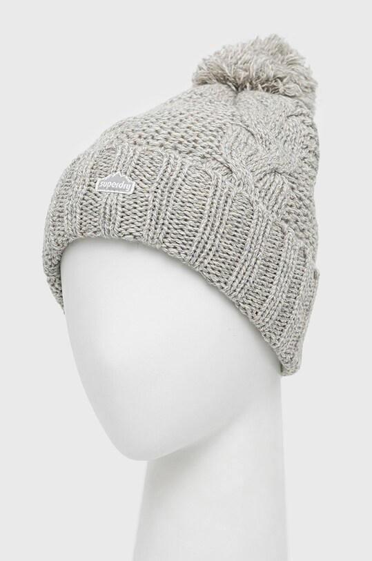 Superdry czapka z domieszką wełny W9010154A.3NW szary AW22