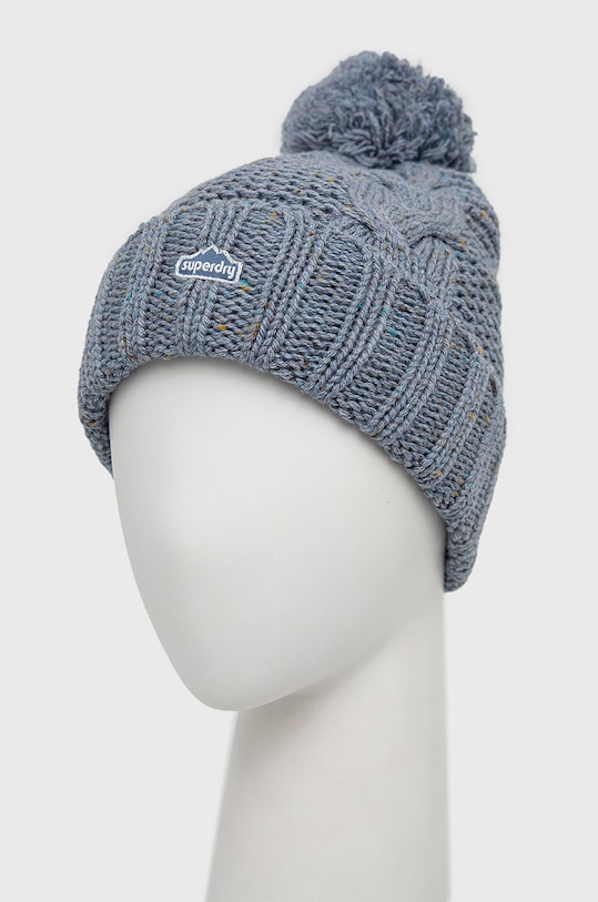 Čepice z vlněné směsi Superdry W9010154A.7QX modrá AW22