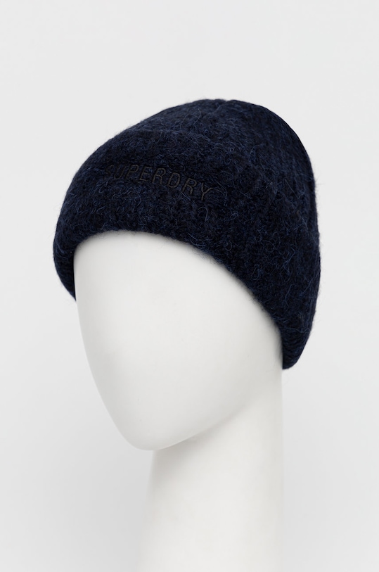 Superdry czapka z domieszką wełny W9010156A.24S granatowy AW22