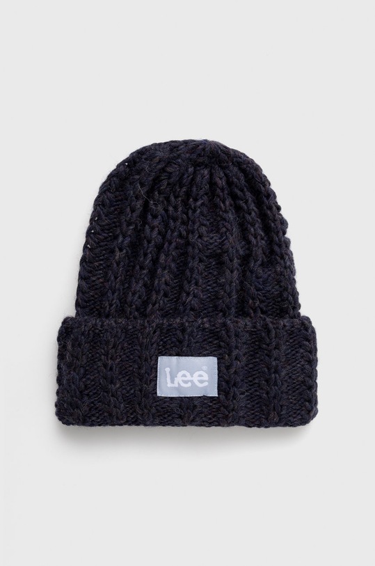 Čiapka s prímesou vlny Lee melanž tmavomodrá LP504625