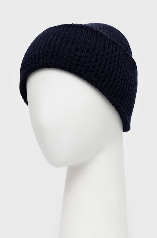 Čepice z vlněné směsi Tommy Hilfiger AW0AW13820.9BYY námořnická modř AW22