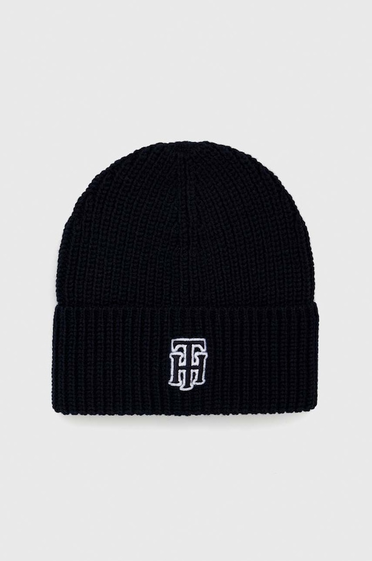 Čepice Tommy Hilfiger vlna námořnická modř AW0AW14032.9BYY