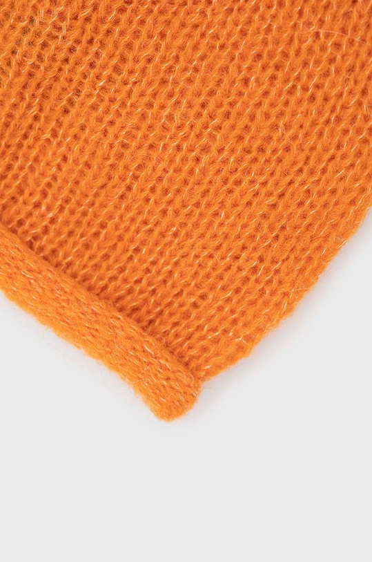 Akcesoria United Colors of Benetton czapka z domieszką wełny 1268DA00A.8D4 pomarańczowy