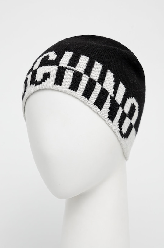Moschino czapka z domieszką wełny M2788.65332 czarny AW23