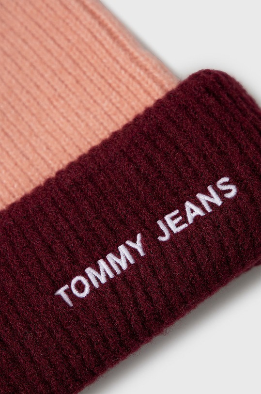 Accesorii Tommy Jeans caciula din amestec de lana AW0AW12623.9BYY burgundia