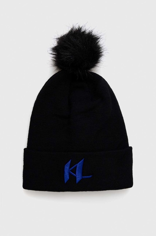 Вълнена шапка Karl Lagerfeld 226W3407 черен AW22