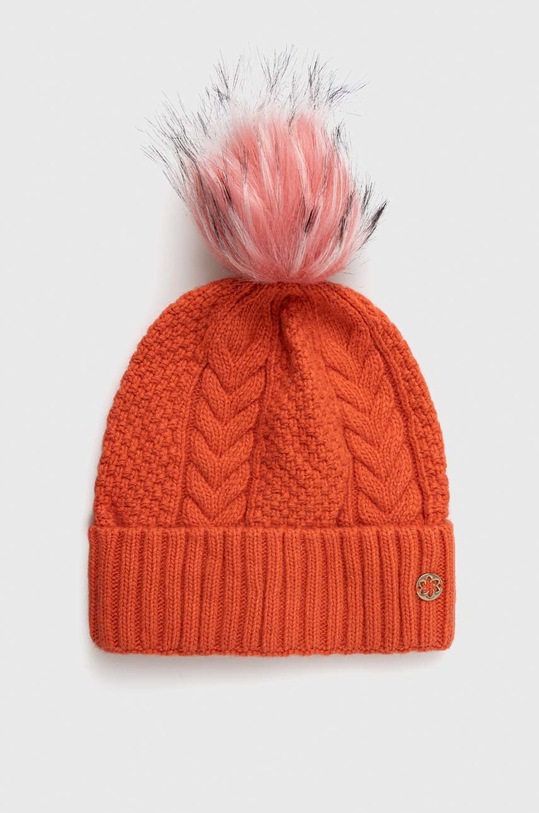 Granadilla sapka gyapjú keverékből Docroux sima narancssárga JG5677.J22