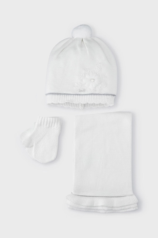 Mayoral completo bambino/a a maglia fine bianco 10280.4A.CZAPKAKOMPLET