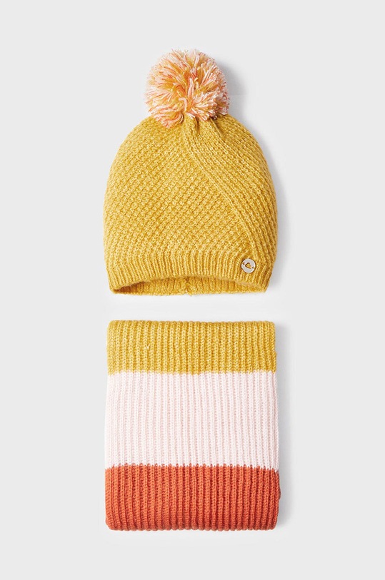 Mayoral sciarpa e capello 10343.6E.CZAPKAKOMPLET giallo AW22