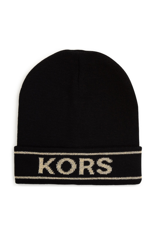 Michael Kors czapka z domieszką wełny dziecięca z domieszką wełny czarny R11110