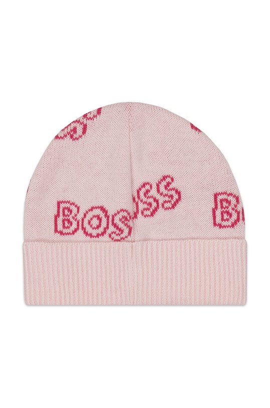 DÍVKA Dětská bavlněná čepice BOSS J98386.G růžová