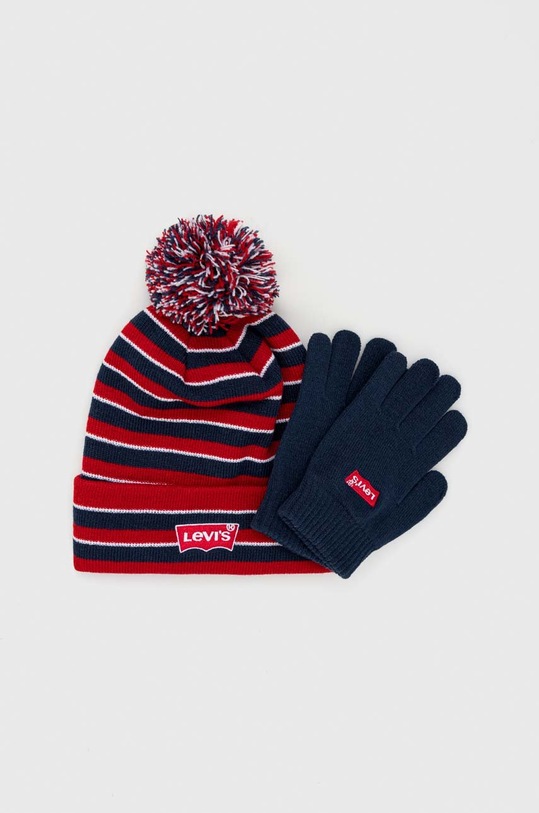 Παιδικός σκούφος και γάντια Levi's άλλο σκούρο μπλε 9A8514.